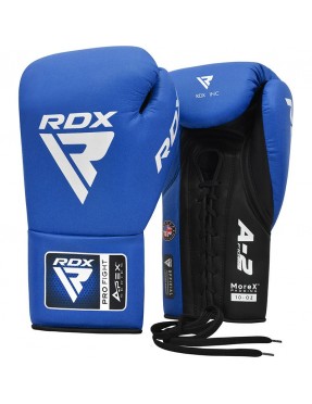 Професионални състезателни боксови ръкавици RDX APEX Competition/Fight Lace Up - червени/сини