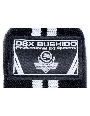 Гъвкави боксови ленти за китка DBX Bushido - 60 см, черно/бяло