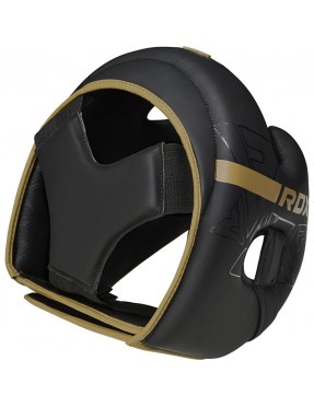 Тренировъчен шлем RDX F6 KARA - черно/златно Тренировъчен шлем RDX F6 KARA - черно/златно