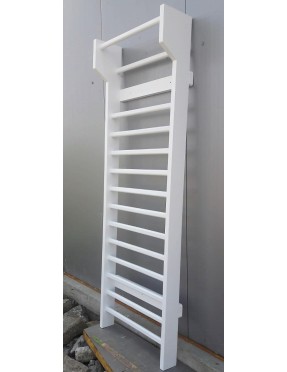 Шведска стена за гимнастика - 260 x 85 см - Бяла - 16 стъпала
